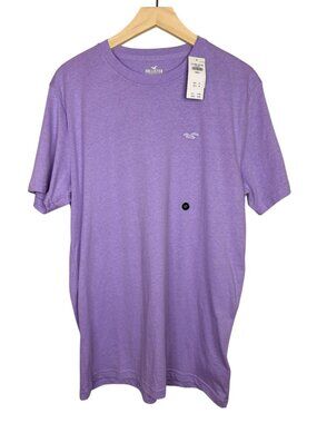 Hollister Must-Have Collection T-Shirt Men’s Large Purple Crew Neck NWT